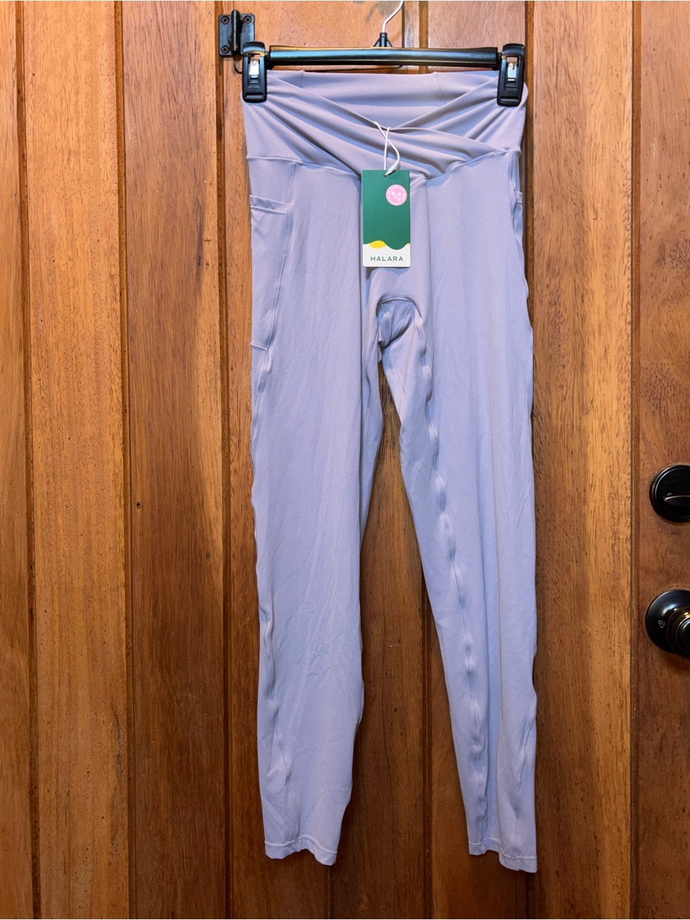 Halara Lavender High-Waist Crossover Leggings